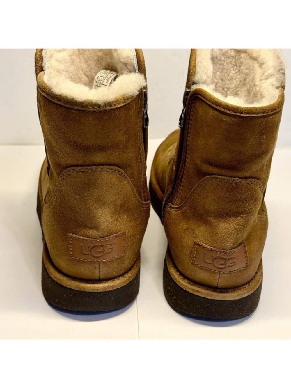 UGG Abree Women Mini Ankle Sheepskin Brown Suede Boots Size 6US 37EU - Picture 4 of 10